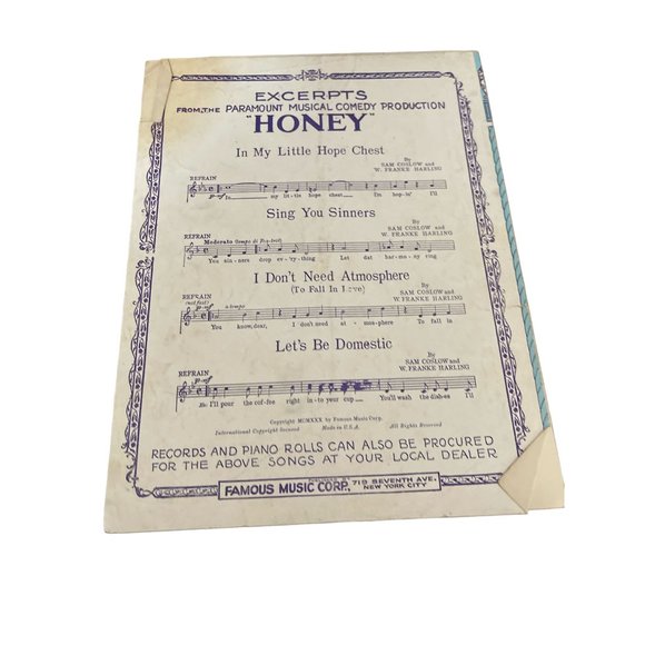 You Brought a New Kind of Love to Me 1933The Big Pond Sheet Music - Picture 2 of 3